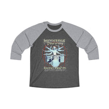 Load image into Gallery viewer, Symmetrical Drumming V4 - Unisex Tri-Blend 3/4 Raglan Tee