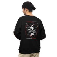 Load image into Gallery viewer, Symmetrical Drumming V24 - Unisex Sweatshirt (Front/Back/Sleeves print)