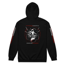 Load image into Gallery viewer, Symmetrical Drumming V24 - Unisex Heavy Blend Zip Hoodie (F, B & S)