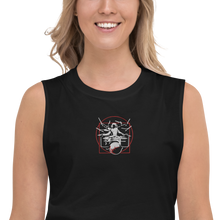 Load image into Gallery viewer, Symmetrical Drumming V24 - Embroidered Unisex Muscle Shirt