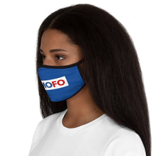 Load image into Gallery viewer, Scomofo - Fitted Polyester Face Mask (blue with black trim)