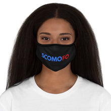 Load image into Gallery viewer, Scomofo (V2) - Fitted Polyester Face Mask (black with black trim)