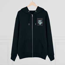 Load image into Gallery viewer, Symmetrical Drumming V3.5 - Men's Eco Cultivator Zip Hoodie - Keen Eye Design