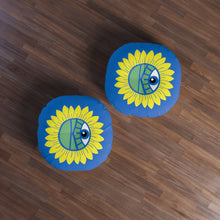 Load image into Gallery viewer, KeenEyeD Sunflower - Round Tufted Floor Pillow