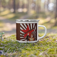 Load image into Gallery viewer, 1TW4SM3 V2 - Enamel Mug (Brown) - Keen Eye Design