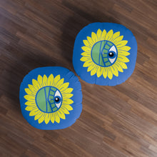 Load image into Gallery viewer, KeenEyeD Sunflower - Round Tufted Floor Pillow