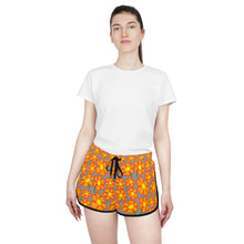 Load image into Gallery viewer, Orangeflower Pattern on Med Gray - Women's Relaxed Shorts (AOP)
