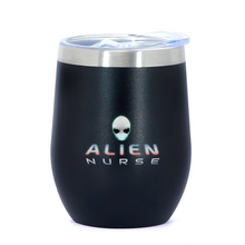 Load image into Gallery viewer, ALIEN NURSE Stainless Steel Vacuum-insulated Wine Tumbler with Cap 12oz