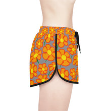 Load image into Gallery viewer, Orangeflower Pattern on Med Gray - Women's Relaxed Shorts (AOP)