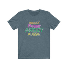 Load image into Gallery viewer, Freaky Flukey Arsey Aussie v4 (distressed) - Unisex Premium T-Shirt - Keen Eye Design