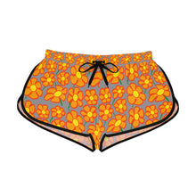 Load image into Gallery viewer, Orangeflower Pattern on Med Gray - Women's Relaxed Shorts (AOP)