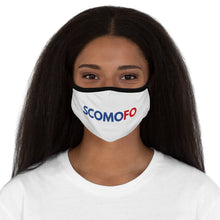 Load image into Gallery viewer, Scomofo - Fitted Polyester Face Mask (white with black trim)