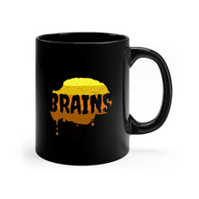 Load image into Gallery viewer, HALLOWEEN ZOMBIE Brains - Black mug 11oz