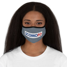 Load image into Gallery viewer, Scomofo - Fitted Polyester Face Mask (indigo with black trim)