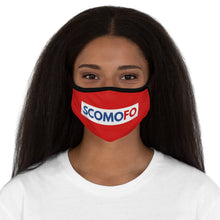 Load image into Gallery viewer, Scomofo - Fitted Polyester Face Mask (red with black trim)