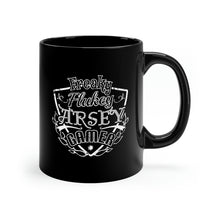 Load image into Gallery viewer, Freaky Flukey Arsey Gamer - Black Mug 11oz