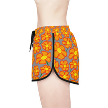Load image into Gallery viewer, Orangeflower Pattern on Med Gray - Women's Relaxed Shorts (AOP)