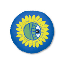 Load image into Gallery viewer, KeenEyeD Sunflower - Round Tufted Floor Pillow