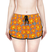 Load image into Gallery viewer, Orangeflower Pattern on Med Gray - Women's Relaxed Shorts (AOP)