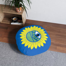 Load image into Gallery viewer, KeenEyeD Sunflower - Round Tufted Floor Pillow