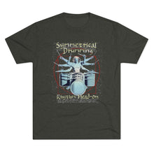 Load image into Gallery viewer, Symmetrical Drumming V4 - Unisex Tri-Blend Crew Tee - Keen Eye Design