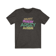 Load image into Gallery viewer, Freaky Flukey Arsey Aussie v4 (distressed) - Unisex Premium T-Shirt - Keen Eye Design