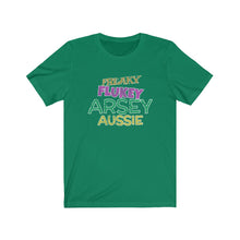 Load image into Gallery viewer, Freaky Flukey Arsey Aussie v4 (distressed) - Unisex Premium T-Shirt - Keen Eye Design
