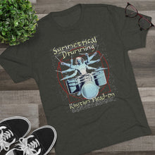 Load image into Gallery viewer, Symmetrical Drumming V4 - Unisex Tri-Blend Crew Tee - Keen Eye Design