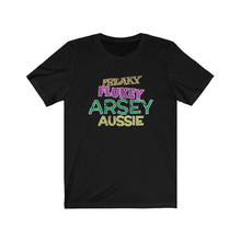Load image into Gallery viewer, Freaky Flukey Arsey Aussie v4 (distressed) - Unisex Premium T-Shirt - Keen Eye Design