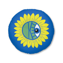 Load image into Gallery viewer, KeenEyeD Sunflower - Round Tufted Floor Pillow