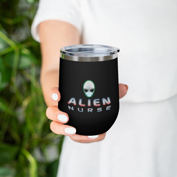 Alien Nurse - 12oz Insulated Wine Tumbler - Keen Eye Design