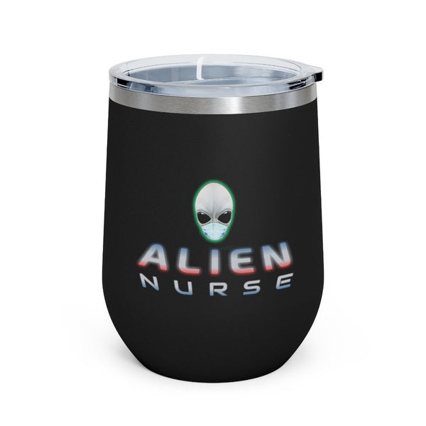 Alien Nurse - 12oz Insulated Wine Tumbler - Keen Eye Design