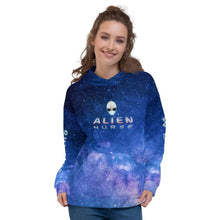 Load image into Gallery viewer, Alien Nurse - AOP Starscape Unisex Hoodie - Keen Eye Design