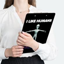 Load image into Gallery viewer, Alien Nurse (I Like Humans Spaced Out) - Clipboard - Keen Eye Design