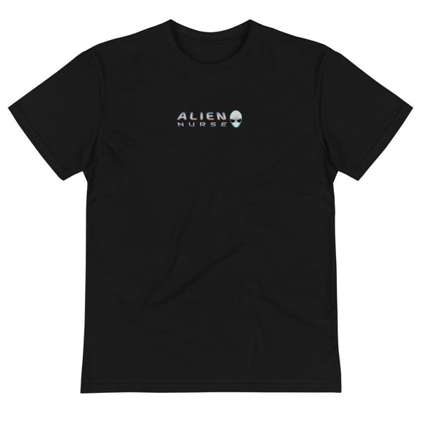 Alien Nurse - I Like Humans Spaced Out (F&B) - Unisex Eco T-Shirt - Keen Eye Design