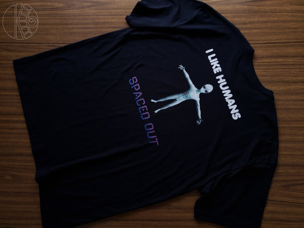 Alien Nurse - I Like Humans Spaced Out (F&B) - Unisex Eco T-Shirt - Keen Eye Design