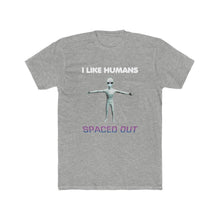 Load image into Gallery viewer, Alien Nurse - I Like Humans Spaced Out - Men's Premium Fitted Cotton Crew T-Shirt - Keen Eye Design