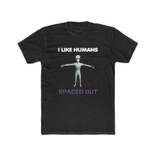 Load image into Gallery viewer, Alien Nurse - I Like Humans Spaced Out - Men's Premium Fitted Cotton Crew T-Shirt - Keen Eye Design