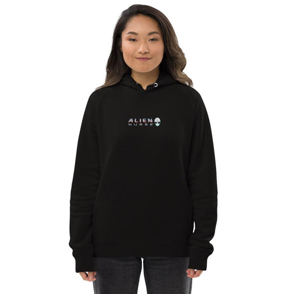 Alien Nurse - I Like Humans Spaced Out - Unisex Eco Pullover Hoodie - Keen Eye Design