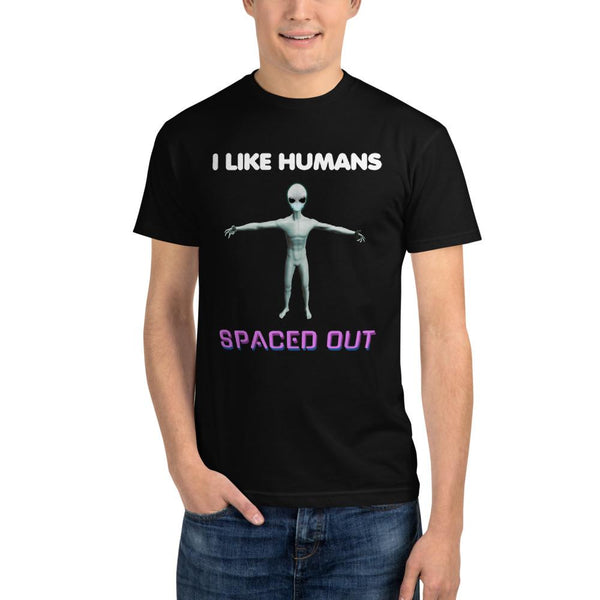 Alien Nurse - I Like Humans Spaced Out - Unisex Eco T-Shirt - Keen Eye Design