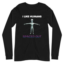 Load image into Gallery viewer, Alien Nurse - I Like Humans Spaced Out - Unisex Long Sleeve T-Shirt - Keen Eye Design
