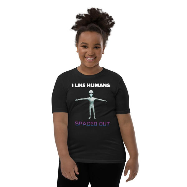Alien Nurse - I Like Humans Spaced Out - Youth Premium Unisex T-Shirt - Keen Eye Design