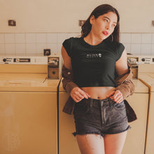 Load image into Gallery viewer, Alien Nurse I Like Humans V1 (F&B) - Organic Crop Top - Keen Eye Design