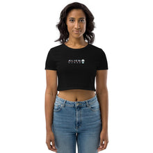 Load image into Gallery viewer, Alien Nurse I Like Humans V1 (F&B) - Organic Crop Top - Keen Eye Design