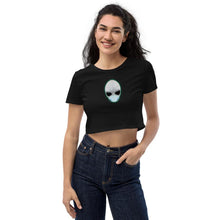 Load image into Gallery viewer, Alien Nurse (Space Face) - Organic Crop Top - Keen Eye Design
