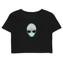 Load image into Gallery viewer, Alien Nurse (Space Face) - Organic Crop Top - Keen Eye Design