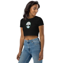 Load image into Gallery viewer, Alien Nurse (Space Face) - Organic Crop Top - Keen Eye Design