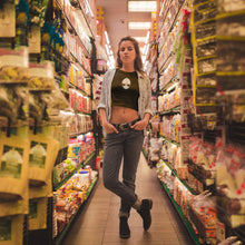 Load image into Gallery viewer, Alien Nurse (Space Face) - Organic Crop Top - Keen Eye Design