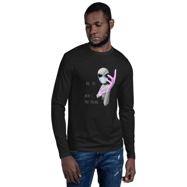 Alien Nurse (Thing) - Men's Premium Long Sleeve Fitted Crew - Keen Eye Design