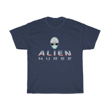 Load image into Gallery viewer, Alien Nurse - Unisex Heavy Cotton Tee - front & back - Keen Eye Design